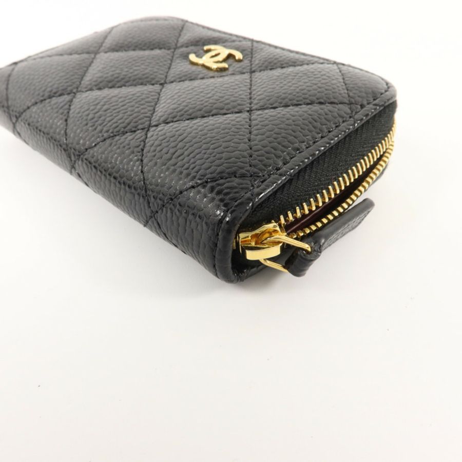 CHANEL 牛皮皮革Classic Zipped Coin Case零錢包-9