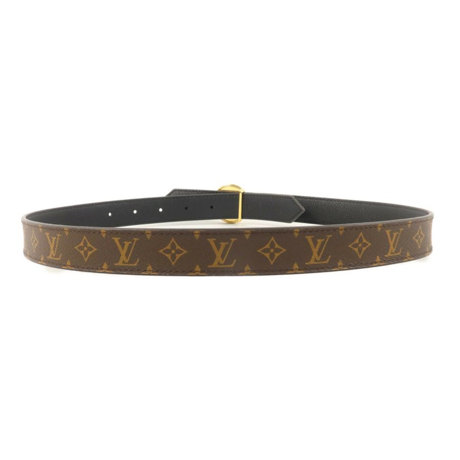 LOUIS VUITTON Monogram Circle Gold Reversible Belt 80cm皮帶-1