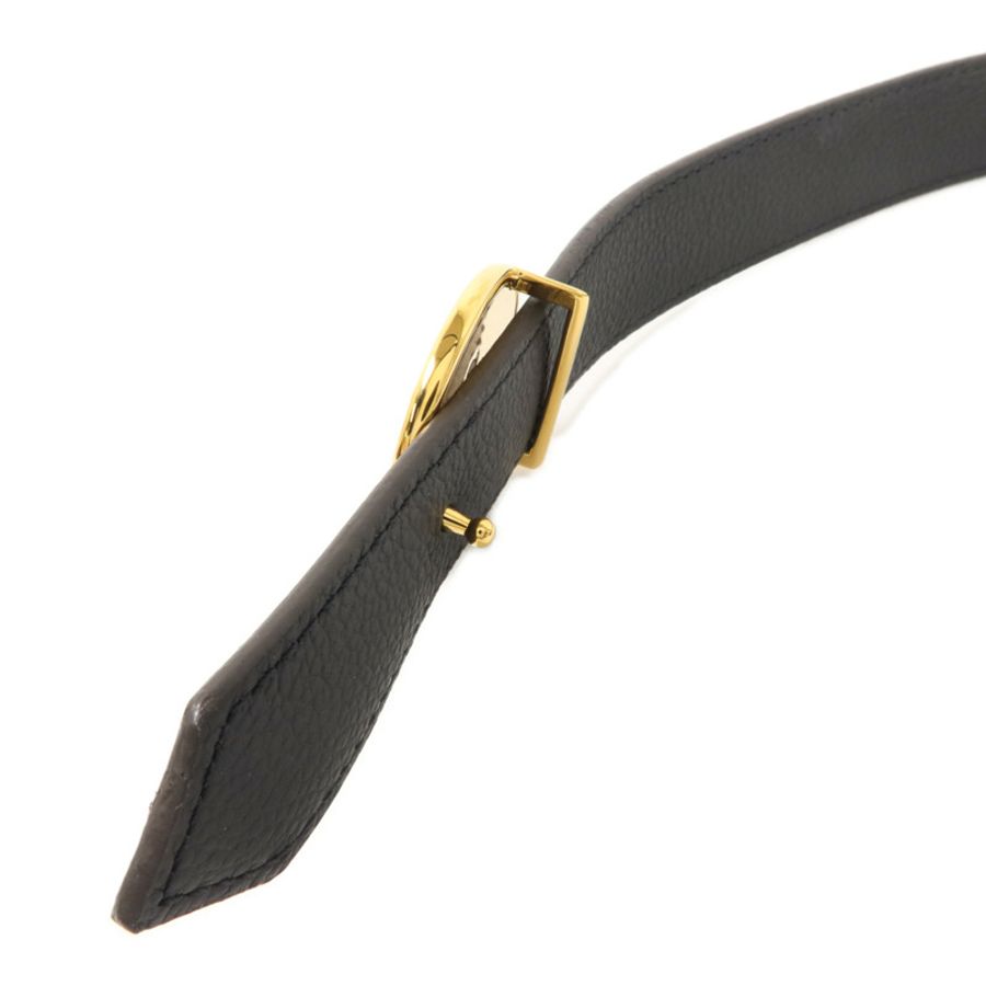 LOUIS VUITTON Monogram Circle Gold Reversible Belt 80cm皮帶-3