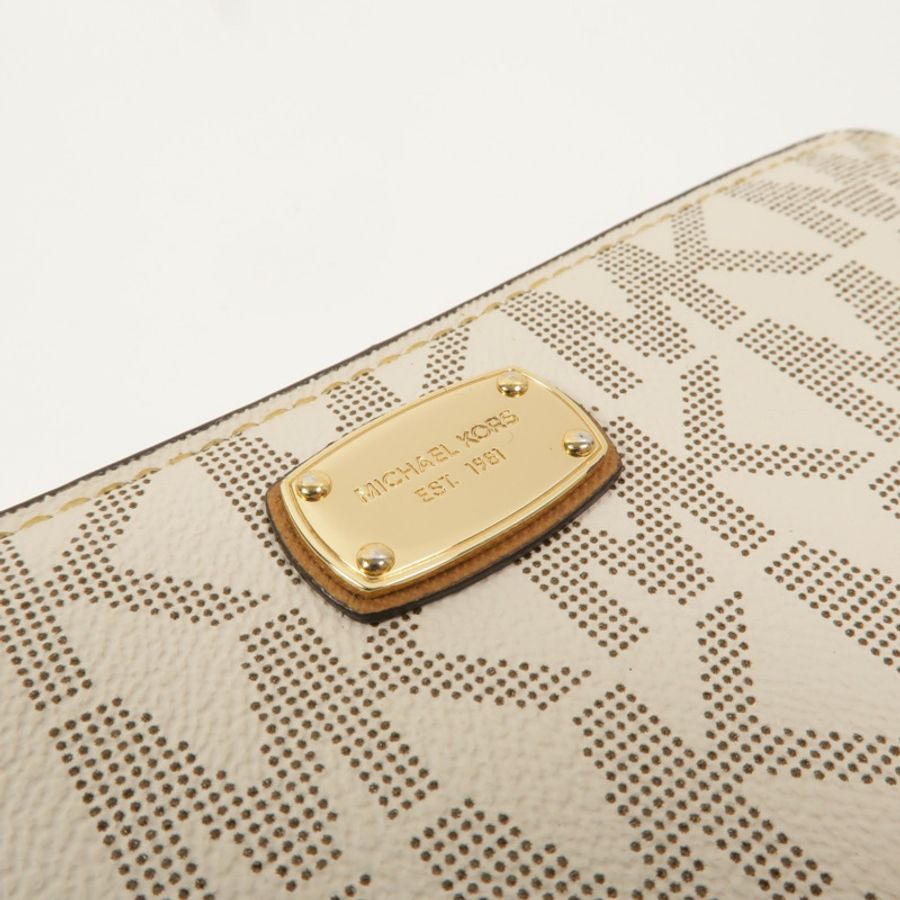 Michael Kors 塗層帆布Jet Set Travel Long Wallet長錢包-8