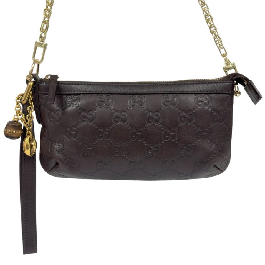GUCCI *自加鏈>送無品牌扣+無品牌鏈帶* 竹節吊飾 肩背包-1