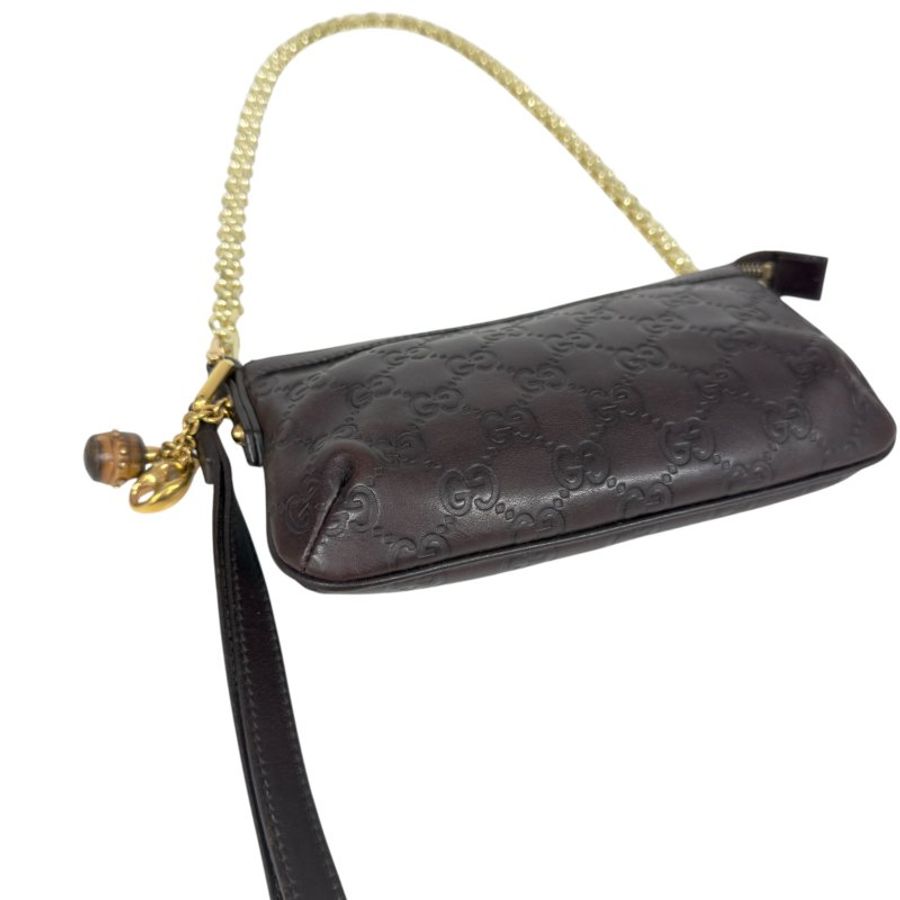 GUCCI *自加鏈>送無品牌扣+無品牌鏈帶* 竹節吊飾 肩背包-8