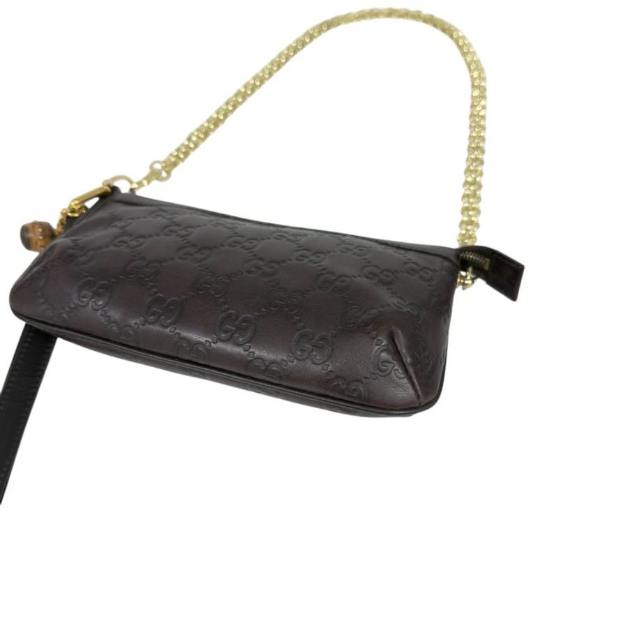 GUCCI *自加鏈>送無品牌扣+無品牌鏈帶* 竹節吊飾 肩背包-9
