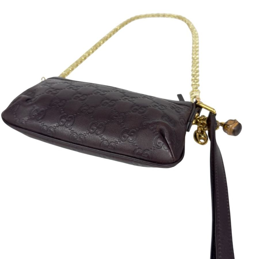 GUCCI *自加鏈>送無品牌扣+無品牌鏈帶* 竹節吊飾 肩背包-11