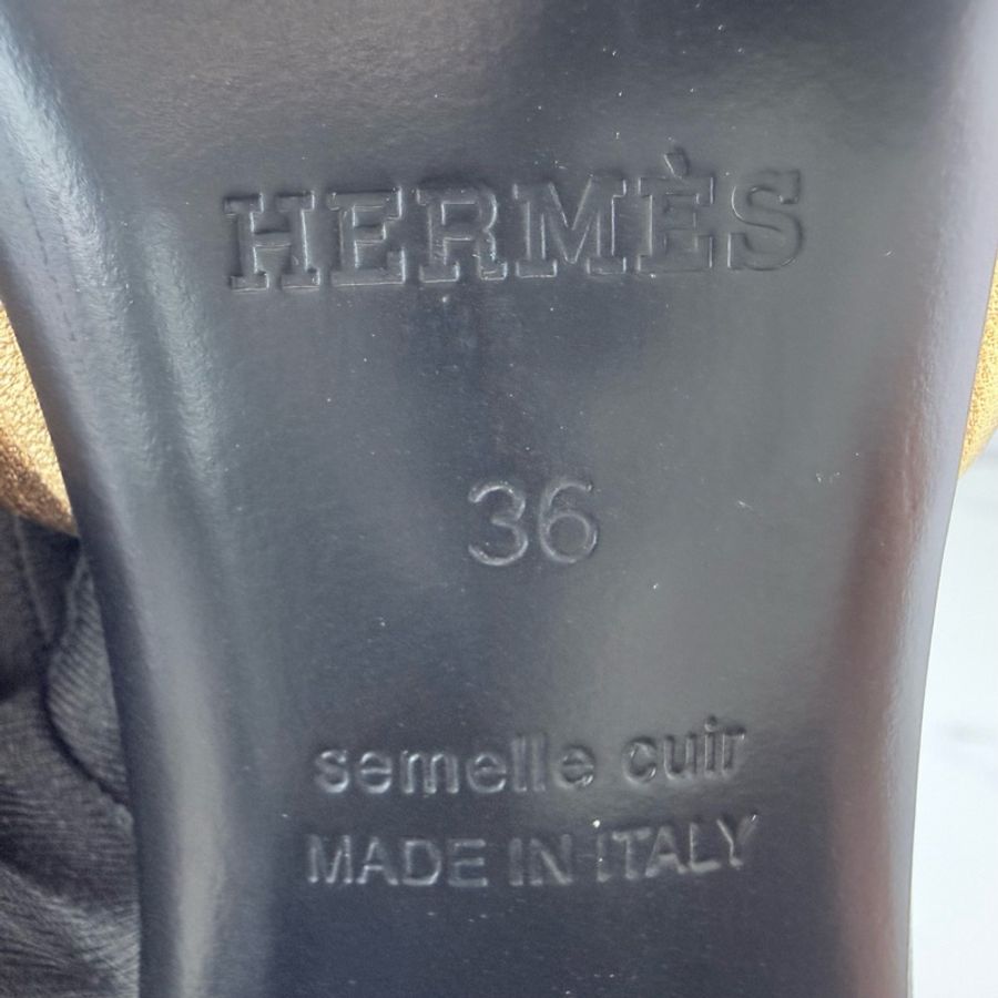 HERMES 愛馬仕 豬鼻子鏈條涼鞋 36碼 也貼底-8