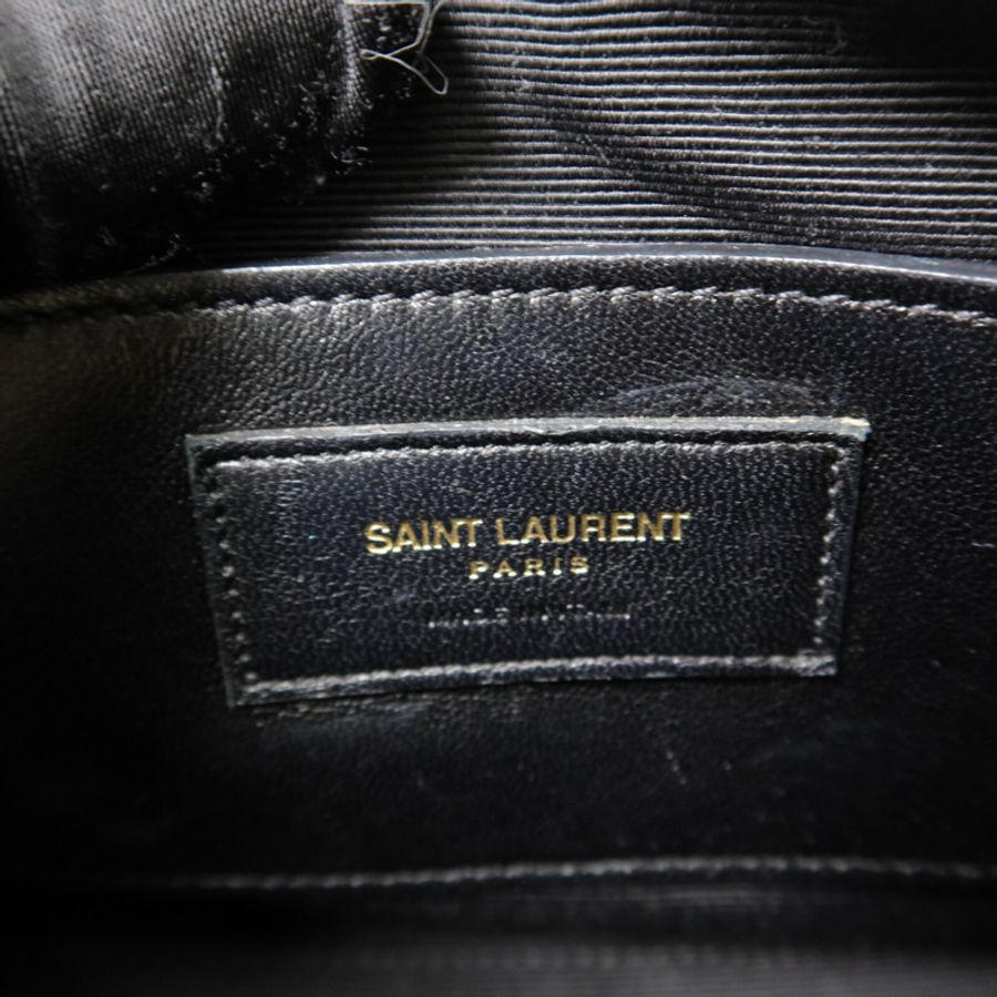 YVES SAINT LAURENT 牛皮皮革Classic Duffle Mini 18鏈帶手挽肩背兩用袋-5