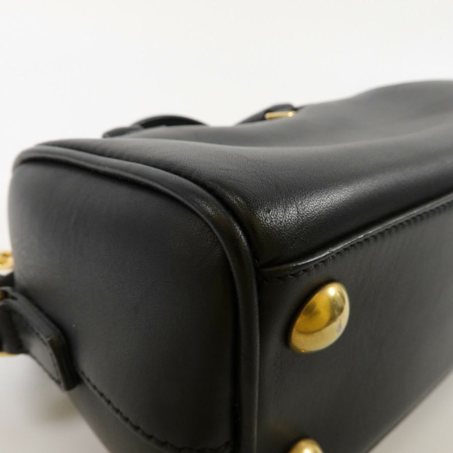 YVES SAINT LAURENT 牛皮皮革Classic Duffle Mini 18鏈帶手挽肩背兩用袋-9