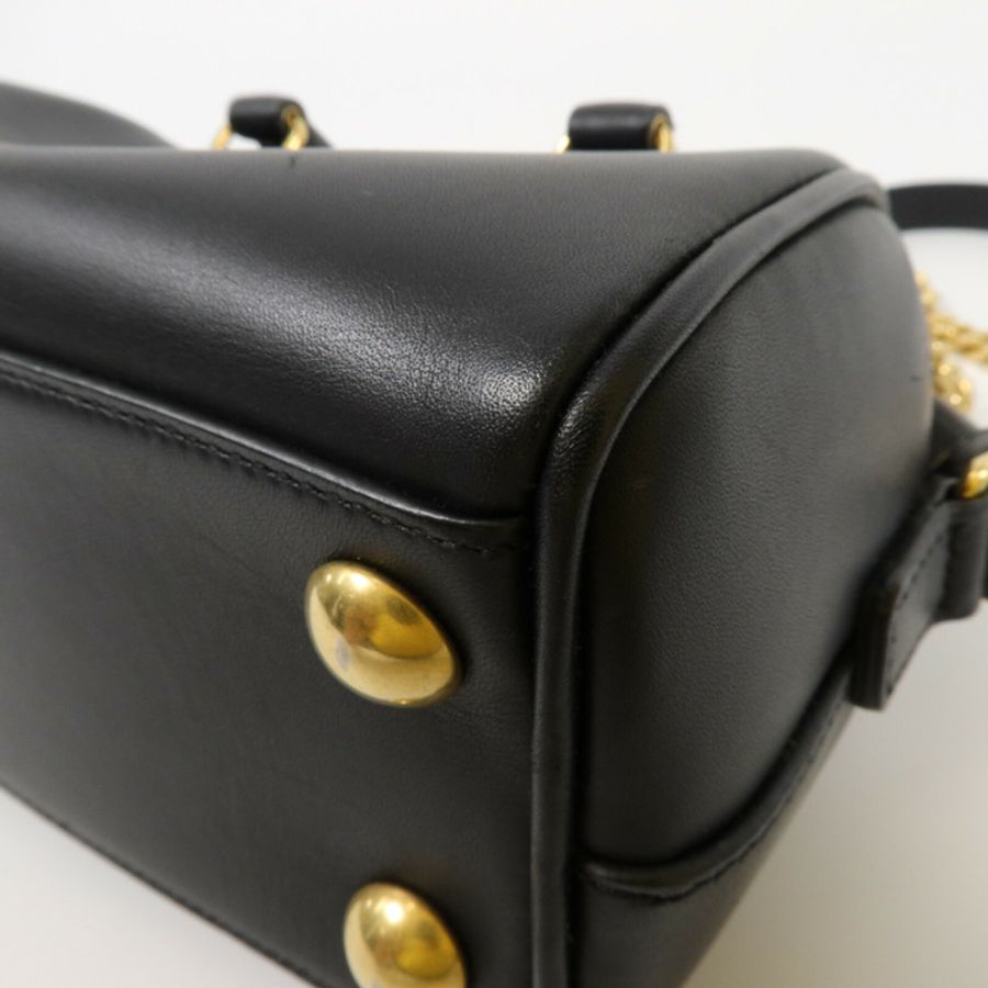 YVES SAINT LAURENT 牛皮皮革Classic Duffle Mini 18鏈帶手挽肩背兩用袋-12