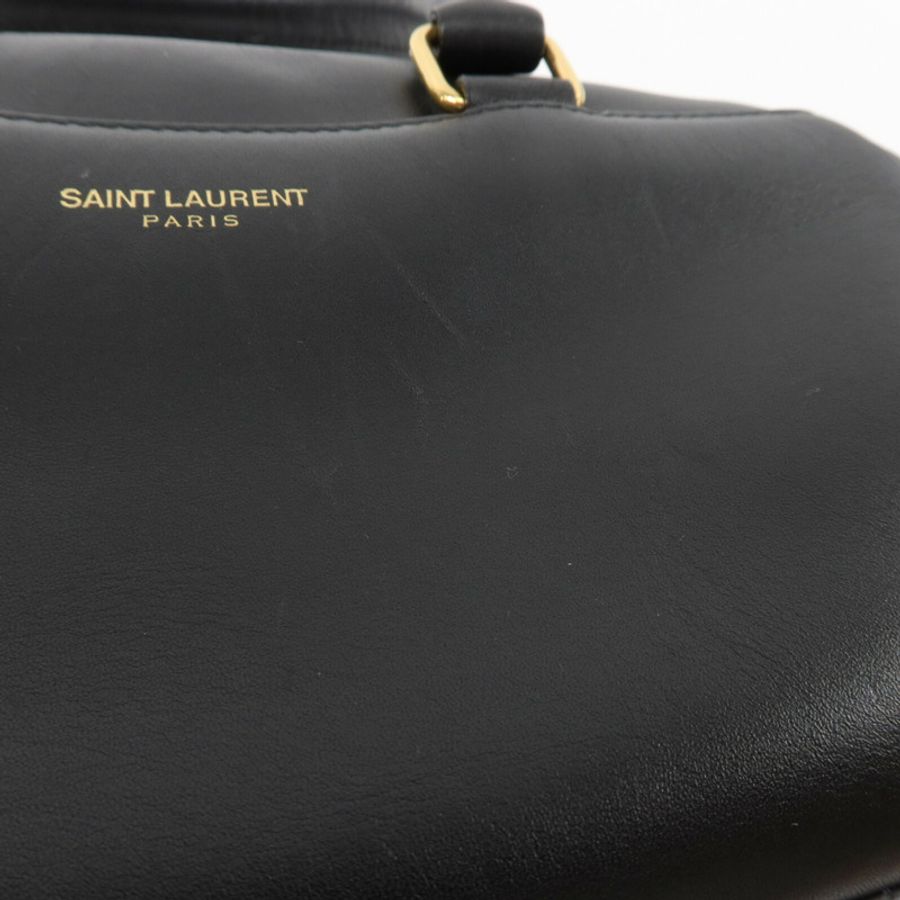 YVES SAINT LAURENT 牛皮皮革Classic Duffle Mini 18鏈帶手挽肩背兩用袋-13