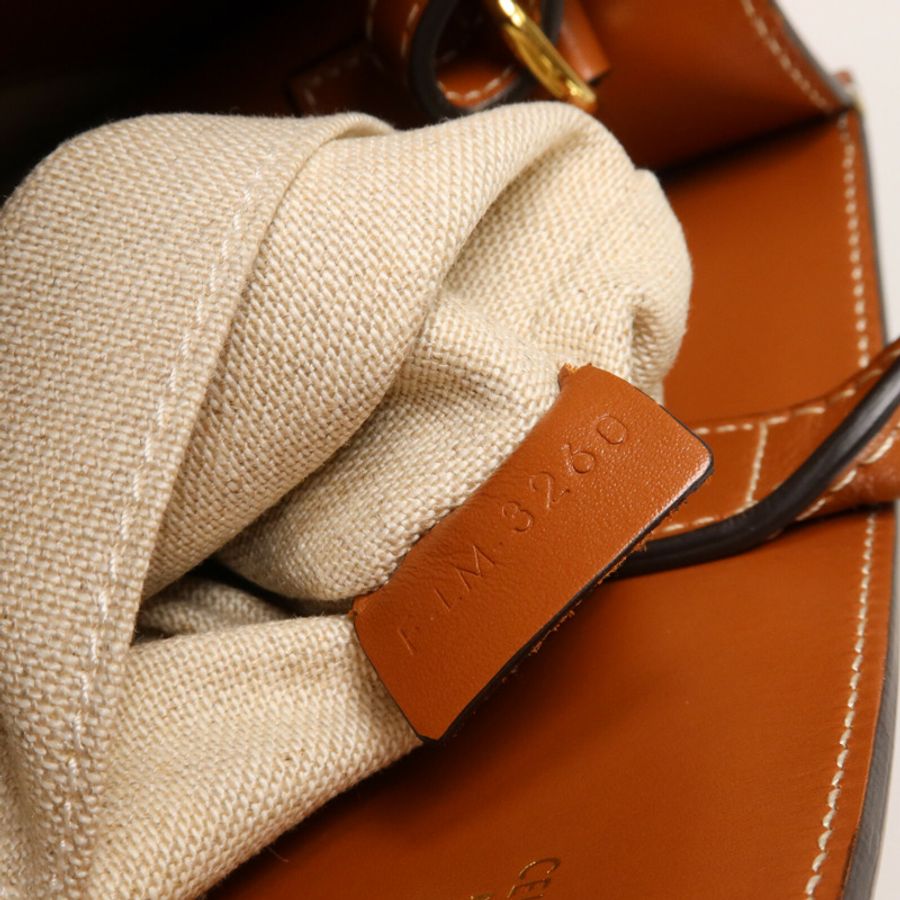 CELINE 帆布/牛皮皮革Small Vertical Cabas手挽肩背兩用袋-7