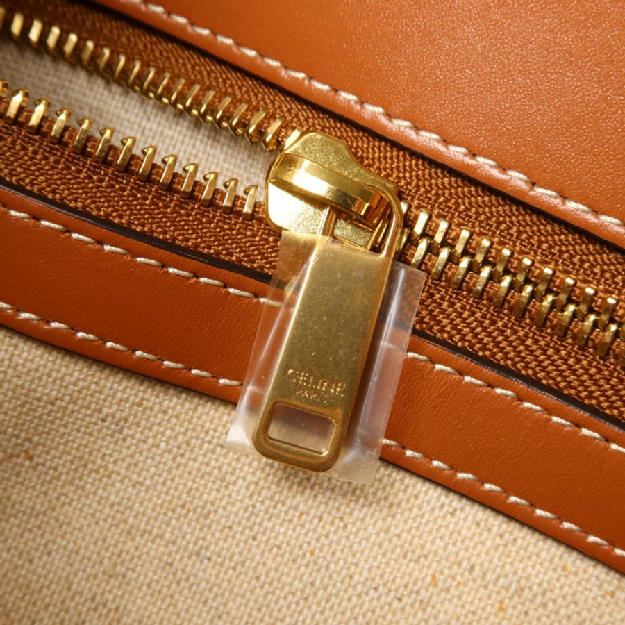 CELINE 帆布/牛皮皮革Small Vertical Cabas手挽肩背兩用袋-10