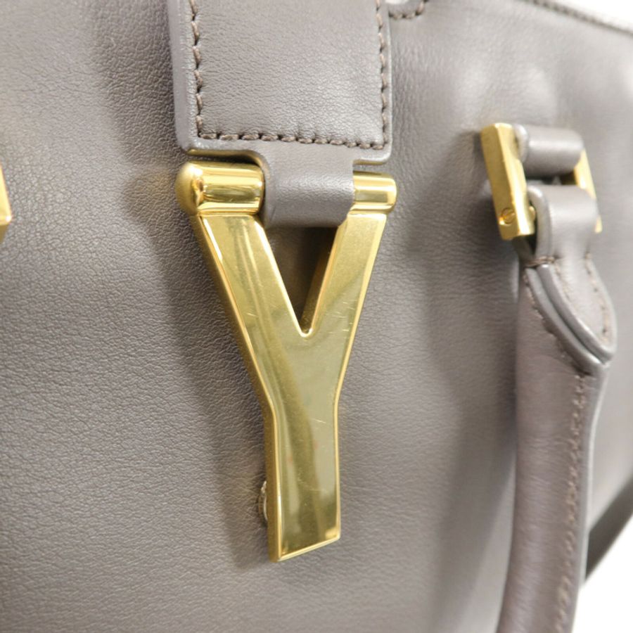 YVES SAINT LAURENT 牛皮皮革Cabas Y手挽肩背兩用袋-8