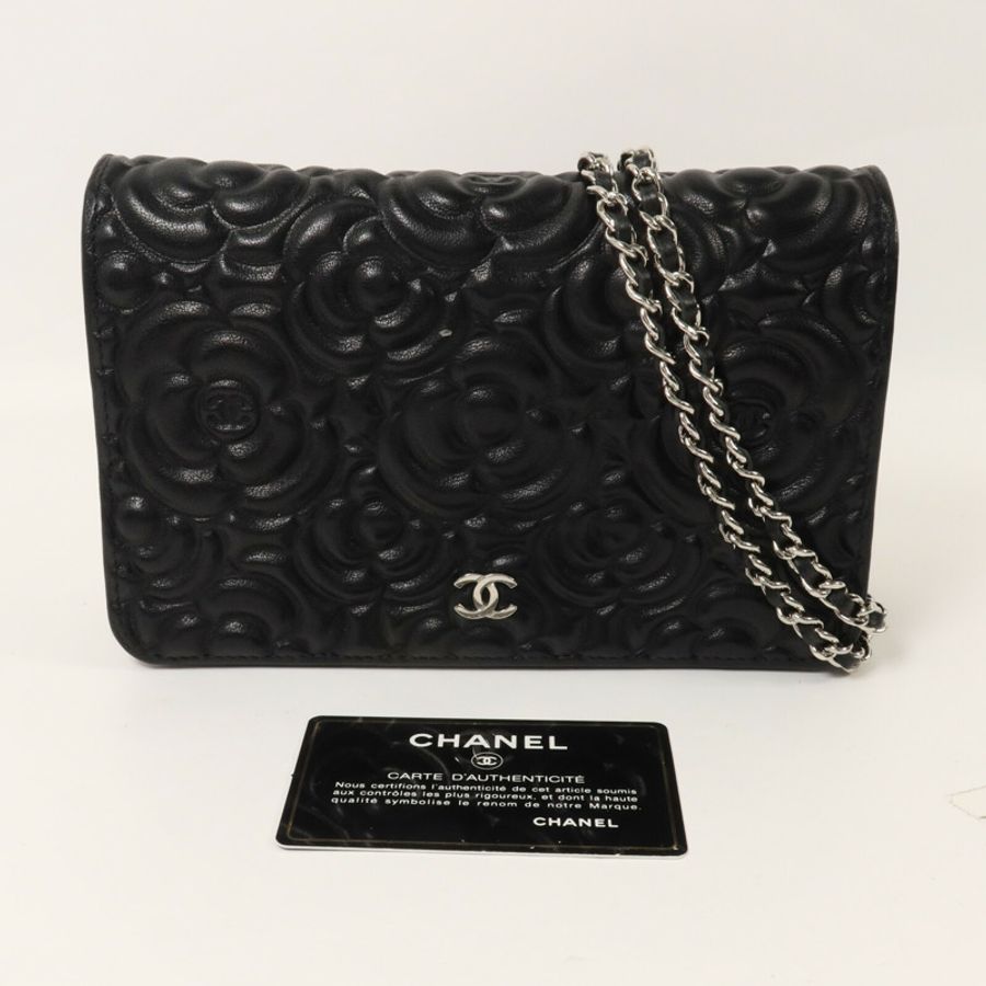 CHANEL 牛皮皮革Wallet On Chain鏈帶肩背袋-11