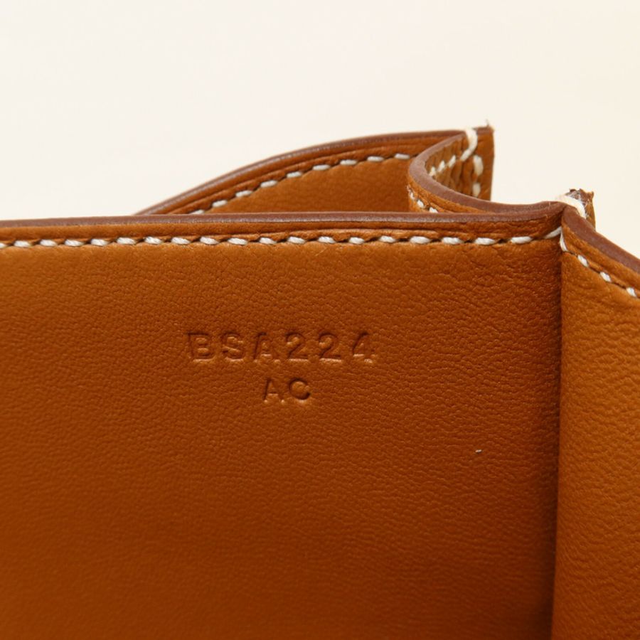HERMES Epsom皮革Constance Mini肩背袋Gold-6