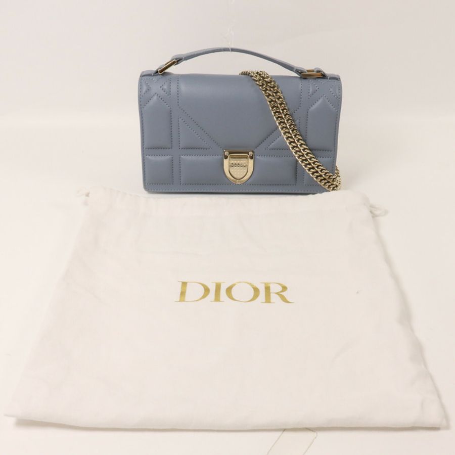 Dior 羊皮皮革Diorama Wallet On Chain鏈帶肩背袋-8
