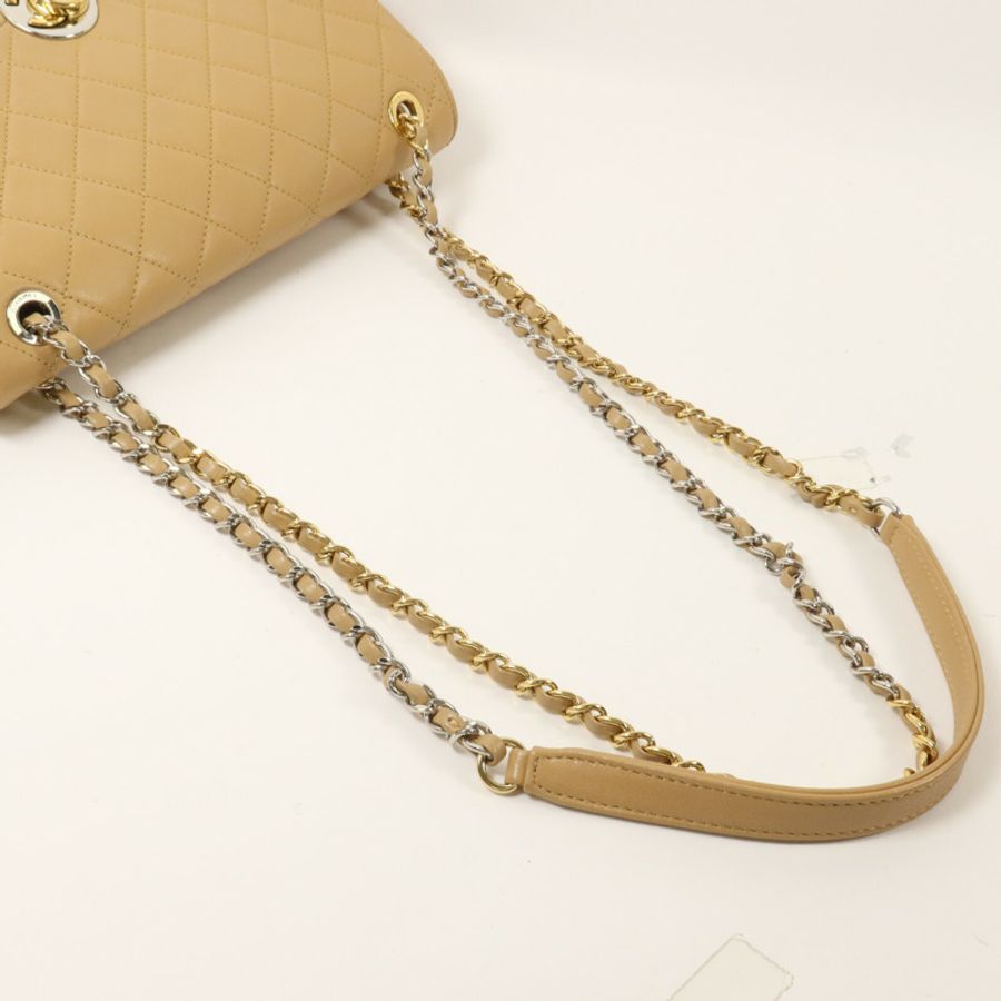 CHANEL 牛皮皮革Chain Shoulder鏈帶肩背袋-7