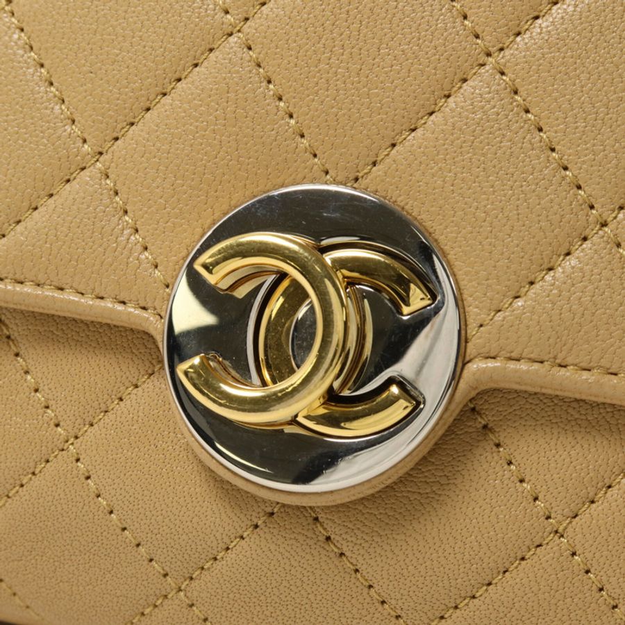 CHANEL 牛皮皮革Chain Shoulder鏈帶肩背袋-8