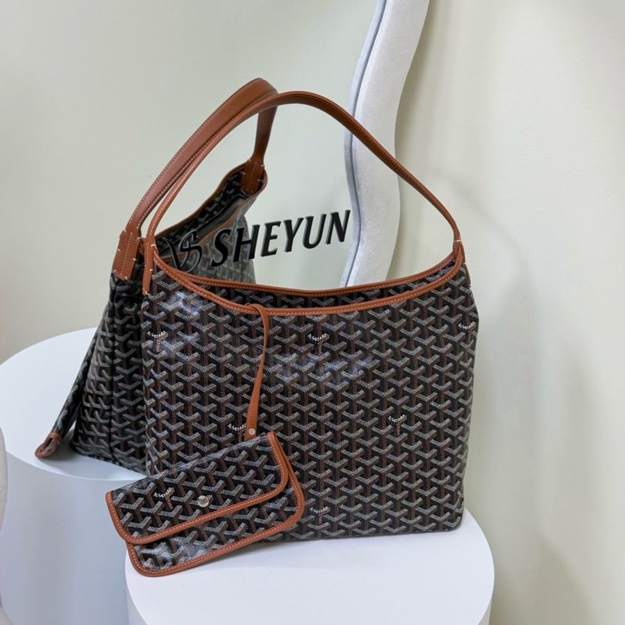 Goyard 戈雅 焦糖老花Hobo 腋下包單肩包子母包-1