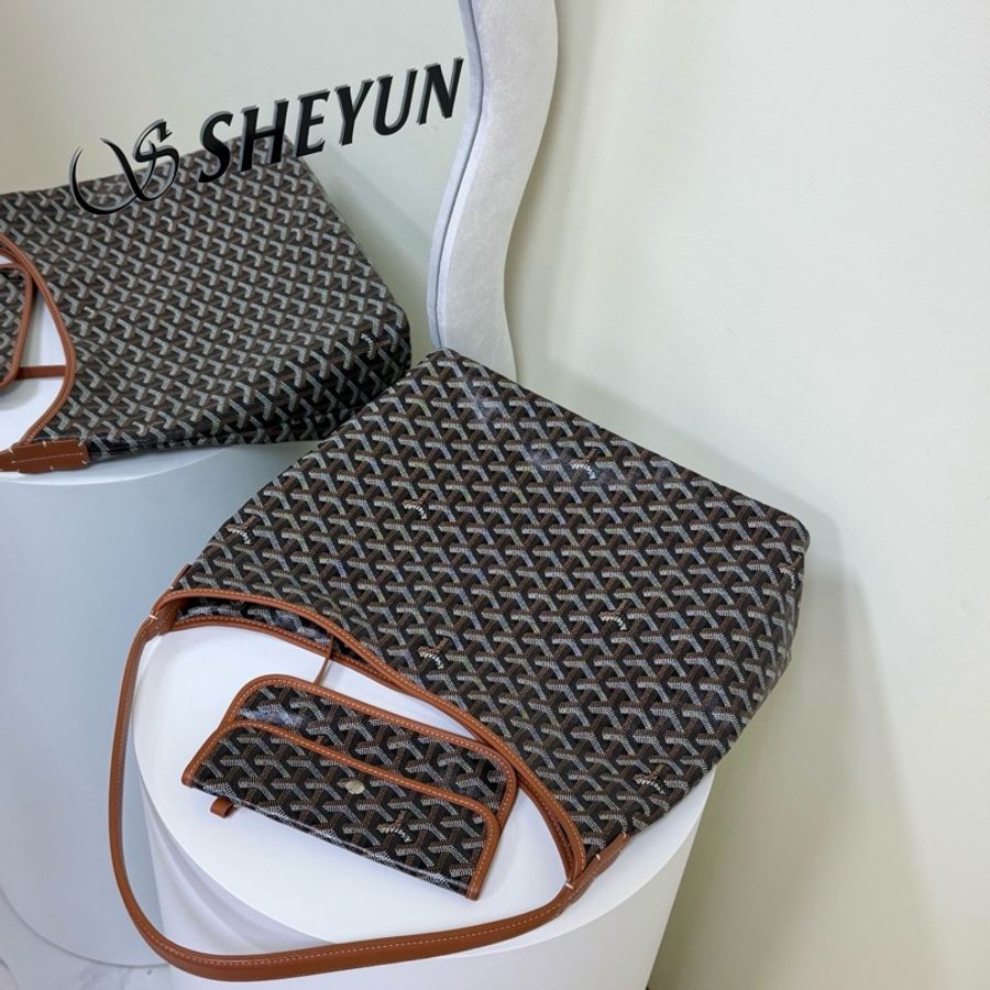 Goyard 戈雅 焦糖老花Hobo 腋下包單肩包子母包-3