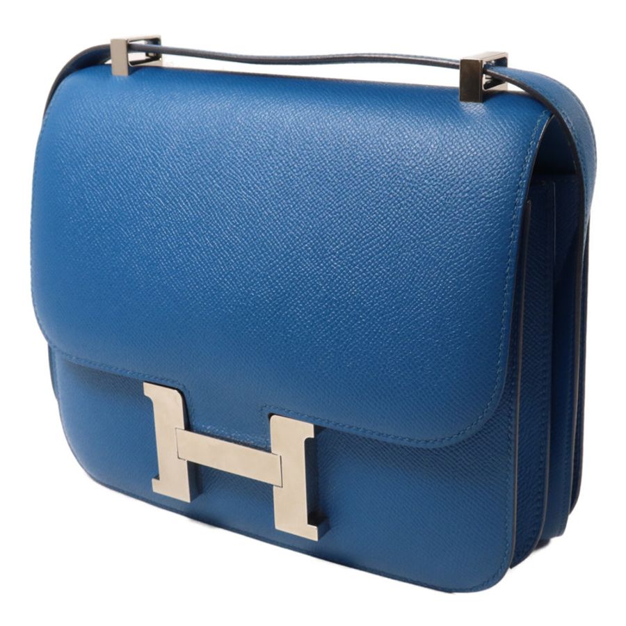 HERMES Epsom皮革Constance 24肩背袋Bleu Izmir-2