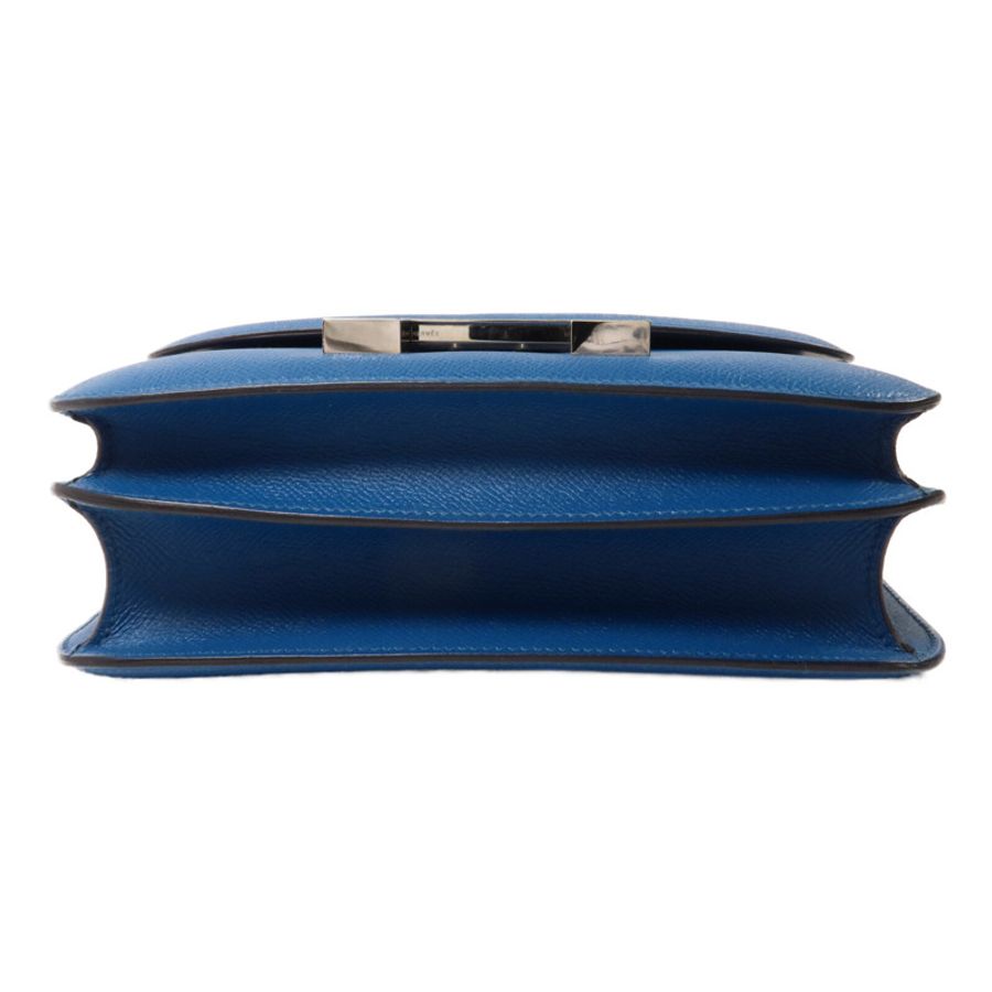HERMES Epsom皮革Constance 24肩背袋Bleu Izmir-3