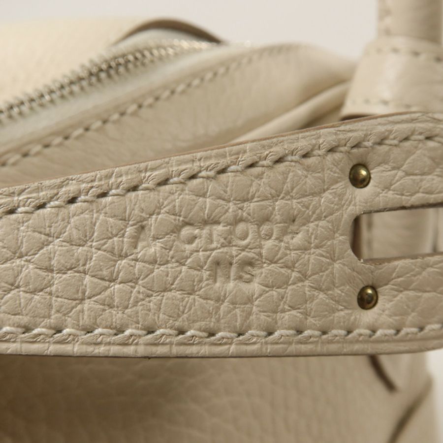 HERMES Clemence皮革Lindy 26手挽肩背兩用袋Beton-6