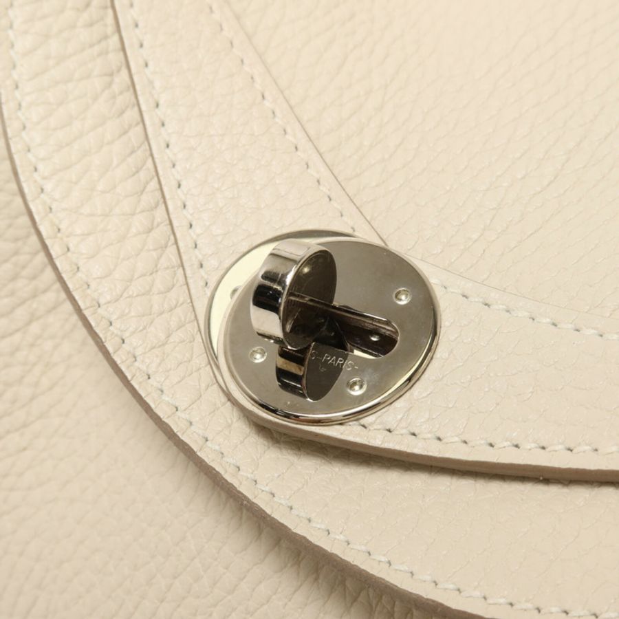 HERMES Clemence皮革Lindy 26手挽肩背兩用袋Beton-9