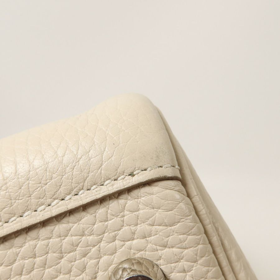 HERMES Clemence皮革Lindy 26手挽肩背兩用袋Beton-15