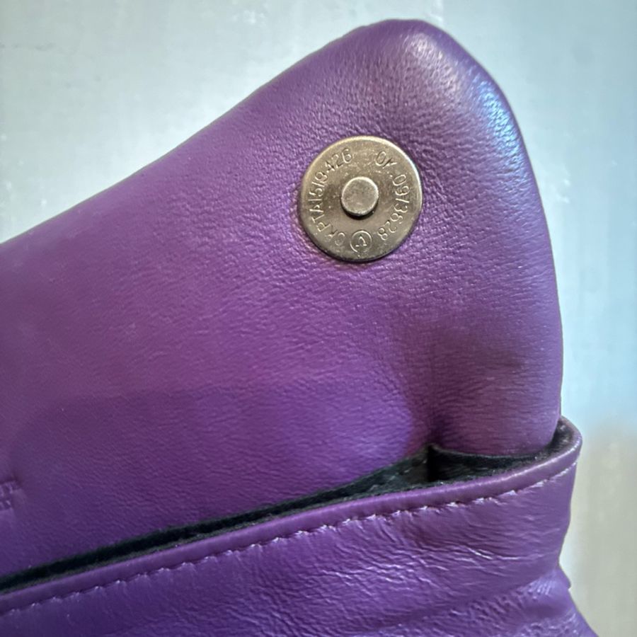 BOTTEGA VENETA 寶緹嘉 BV NAPPA 小羊皮編織迷你鍊帶包(紫色)-9