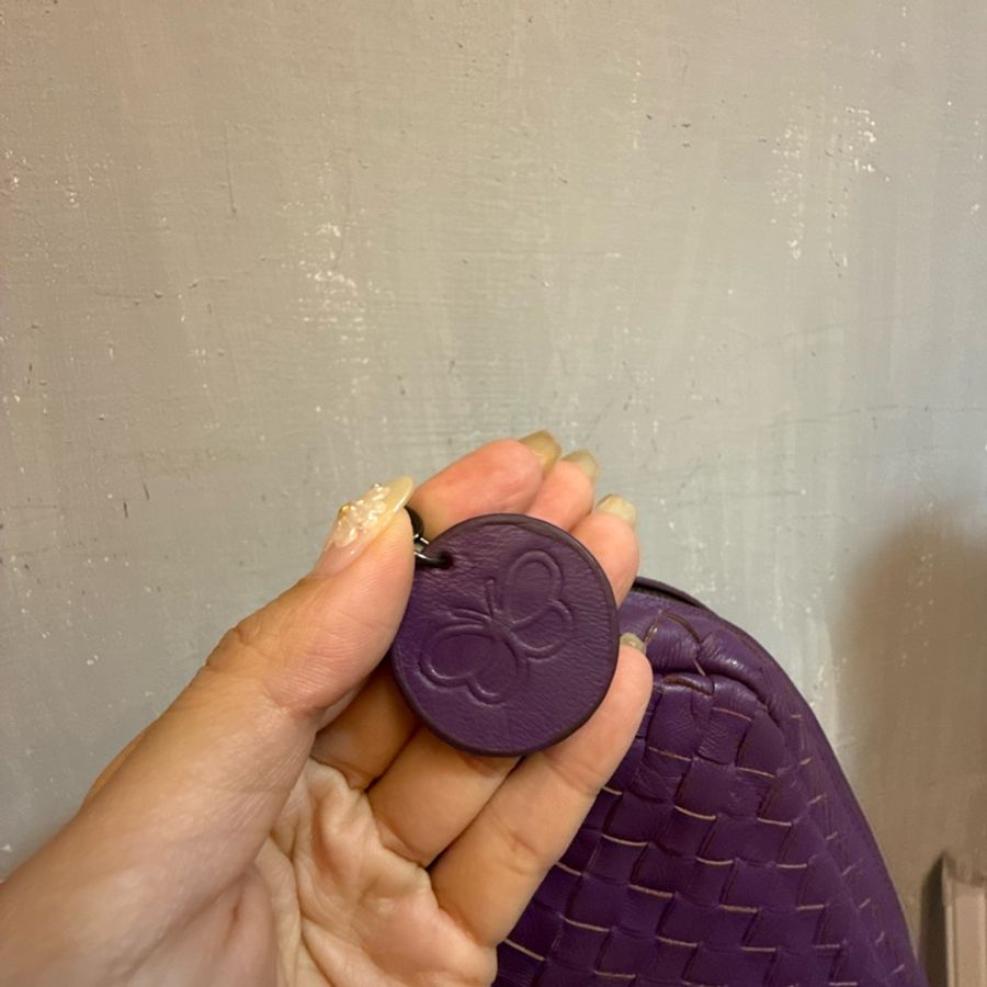 BOTTEGA VENETA 寶緹嘉 BV NAPPA 小羊皮編織迷你鍊帶包(紫色)-10