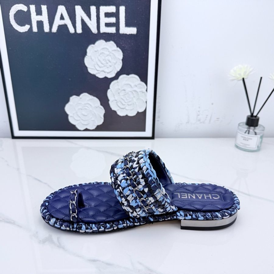 chanel香奈兒 編制涼拖 37.5碼  已貼底-2