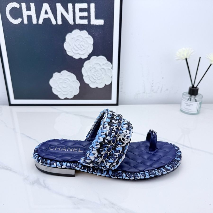 chanel香奈兒 編制涼拖 37.5碼  已貼底-3