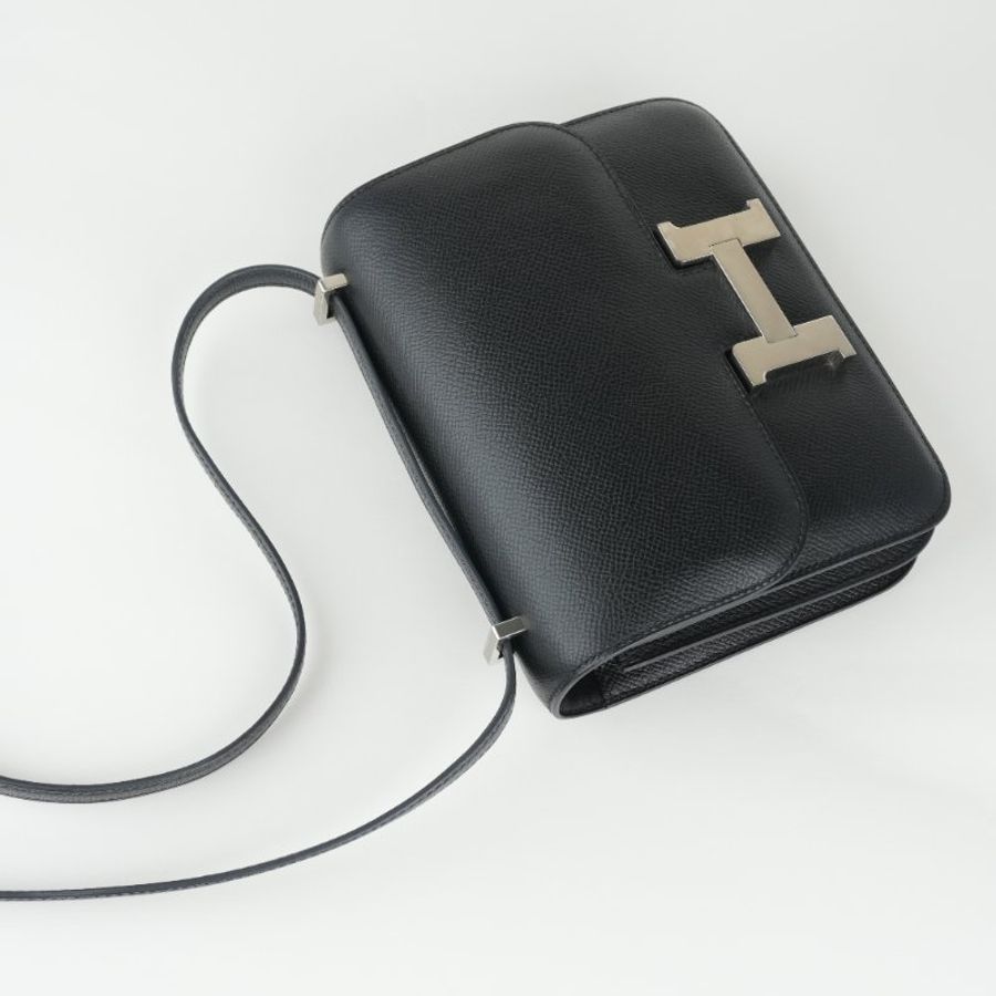 🖤 鑒定師的收藏 🖤 愛馬仕 康康包19 黑色銀釦 U刻 HERMÈS Constance 19【 經典品味,收藏級存在 】-1