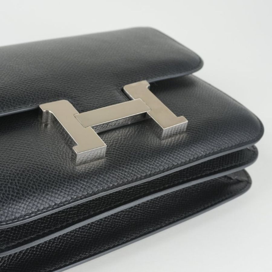 🖤 鑒定師的收藏 🖤 愛馬仕 康康包19 黑色銀釦 U刻 HERMÈS Constance 19【 經典品味,收藏級存在 】-2