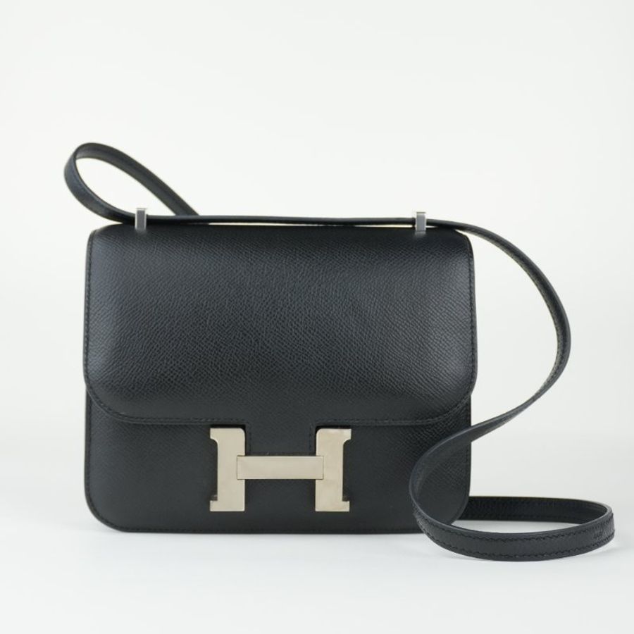🖤 鑒定師的收藏 🖤 愛馬仕 康康包19 黑色銀釦 U刻 HERMÈS Constance 19【 經典品味,收藏級存在 】-5