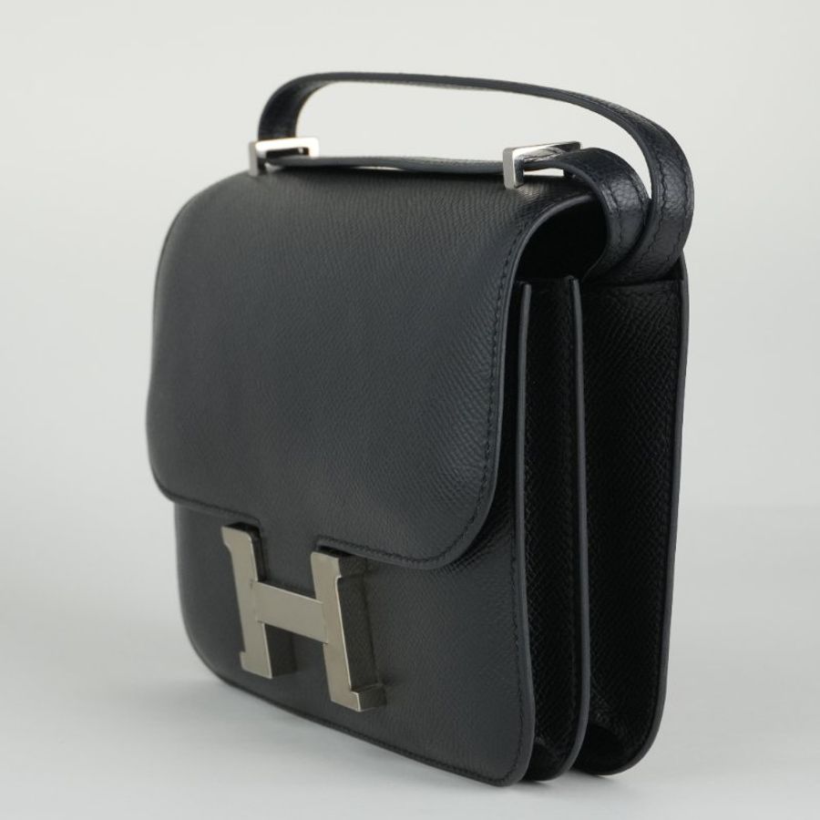 🖤 鑒定師的收藏 🖤 愛馬仕 康康包19 黑色銀釦 U刻 HERMÈS Constance 19【 經典品味,收藏級存在 】-10
