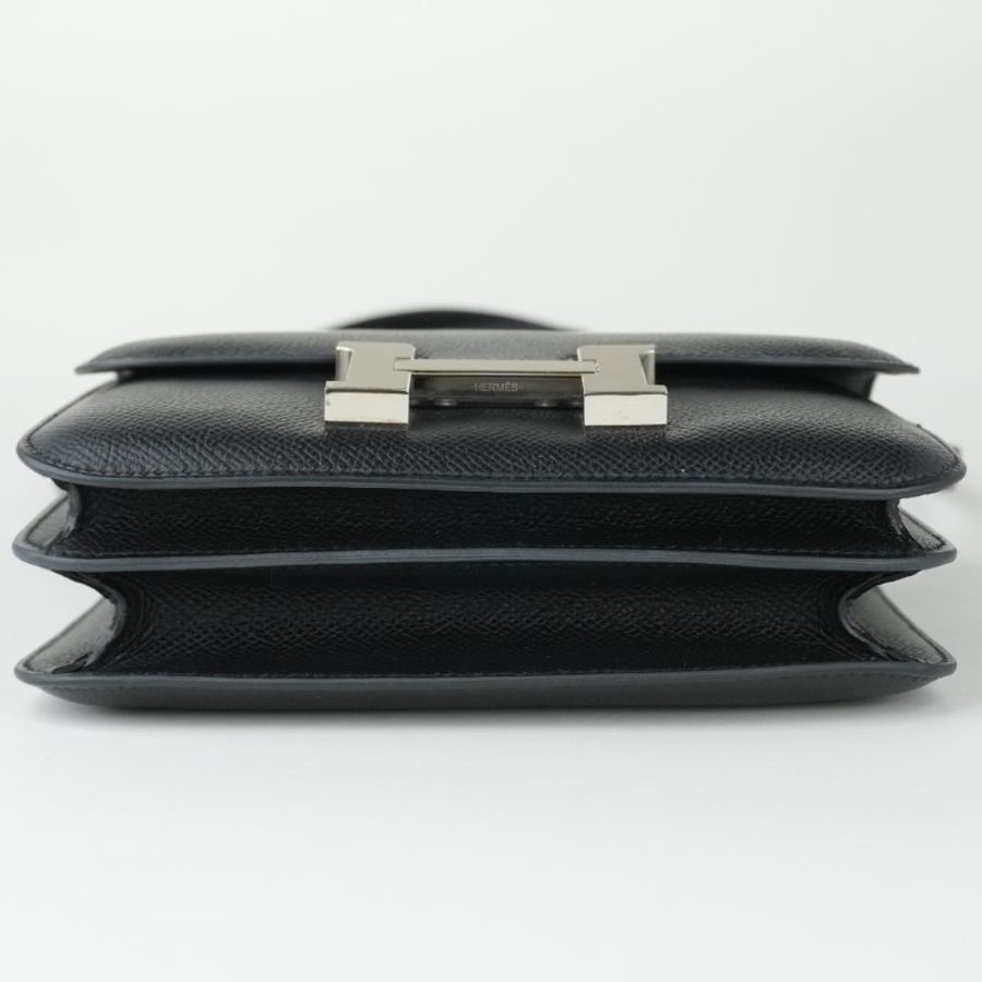 🖤 鑒定師的收藏 🖤 愛馬仕 康康包19 黑色銀釦 U刻 HERMÈS Constance 19【 經典品味,收藏級存在 】-18