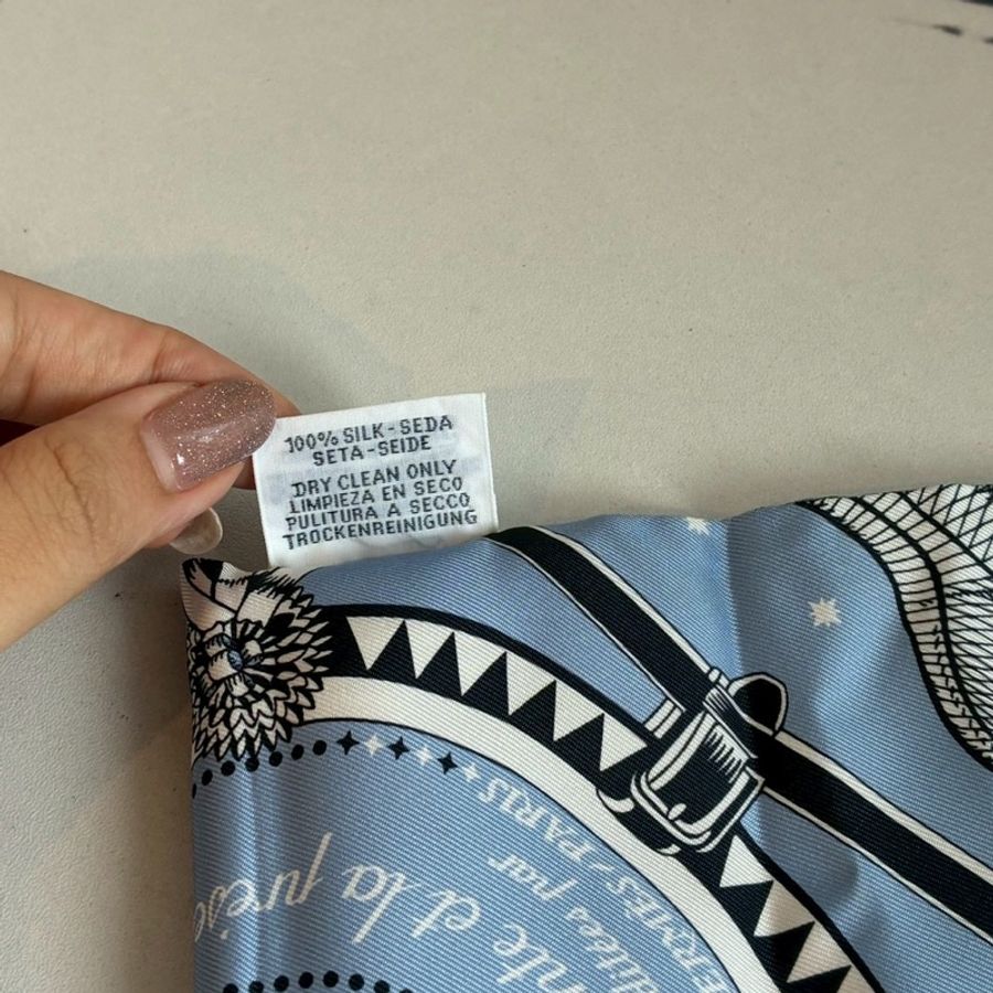 Hermes 藍色馬圖Maxi-Twilly Slim-6