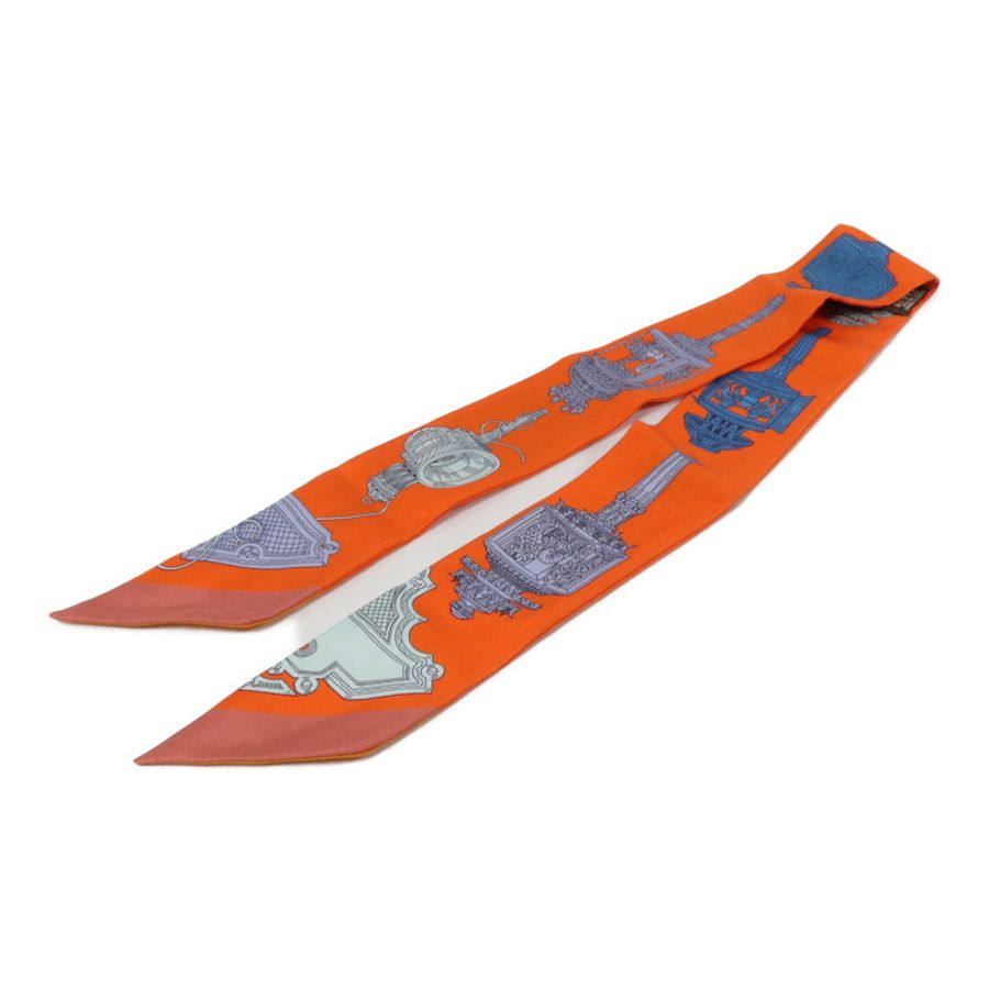HERMES 絲質Twilly絲巾-1