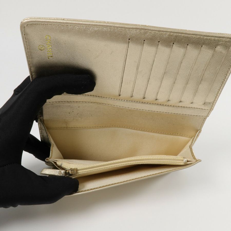 CHANEL 羊皮皮革Long Wallet長錢包-8