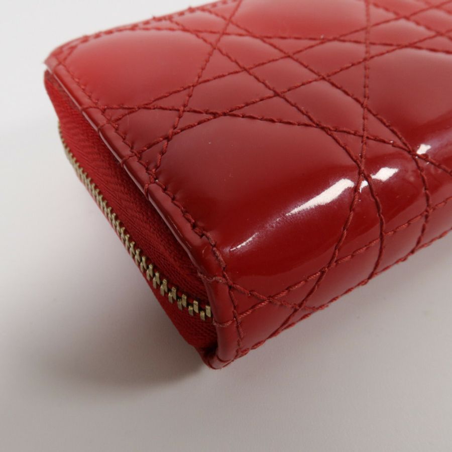 Dior 漆皮皮革Lady Dior Voyageur Card Holder卡片套-8