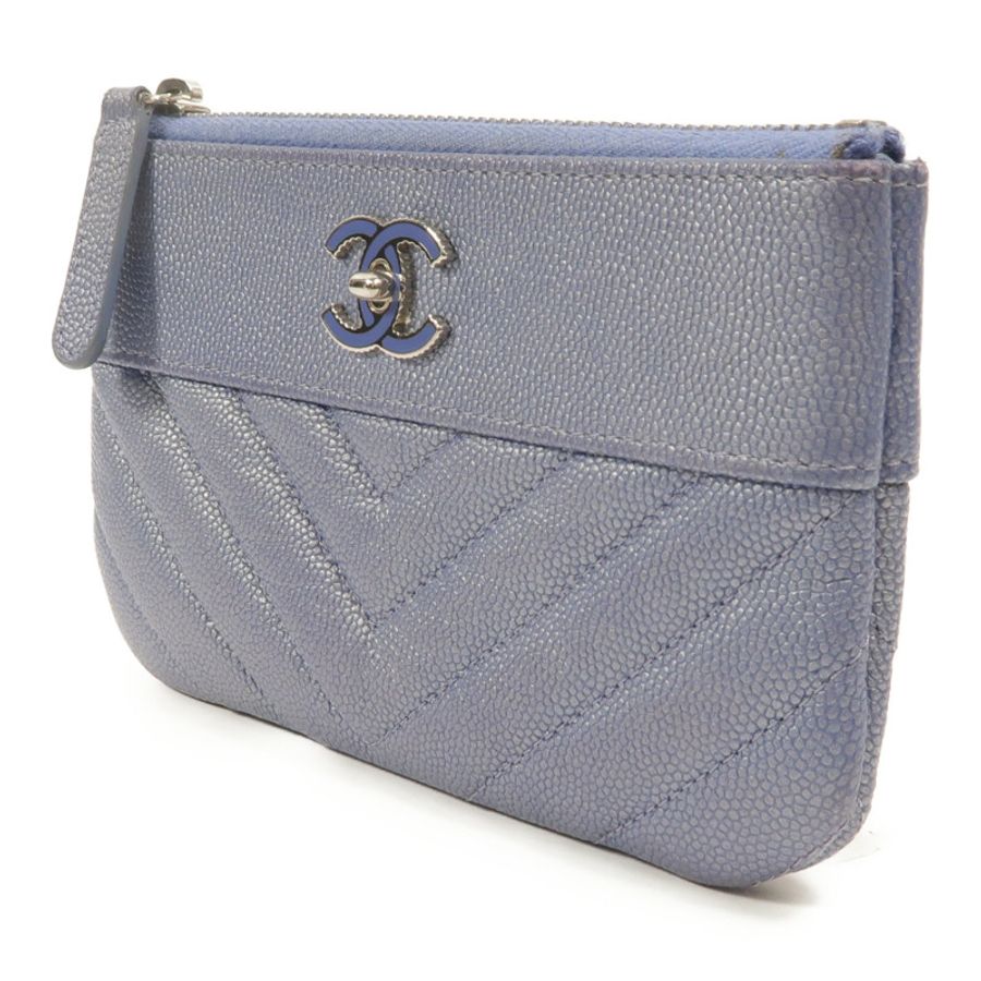 CHANEL 牛皮皮革Mini O Case Pouch零錢包-2