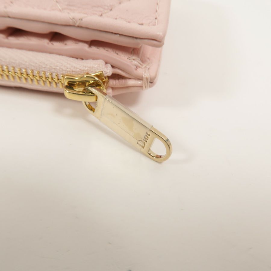 Dior 羊皮皮革Lady Dior Dahlia Wallet錢包-12