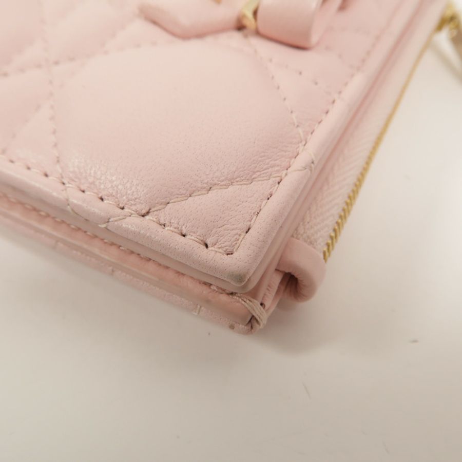 Dior 羊皮皮革Lady Dior Dahlia Wallet錢包-13