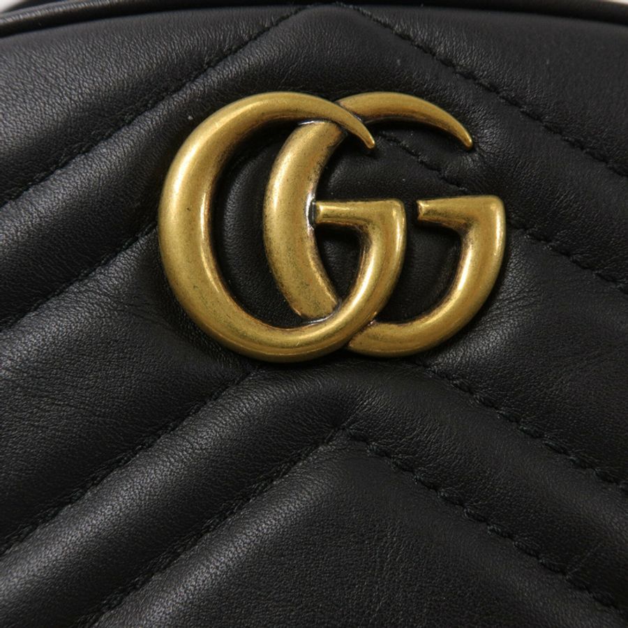 GUCCI 牛皮皮革GG Marmont Belt Bag腰包-7