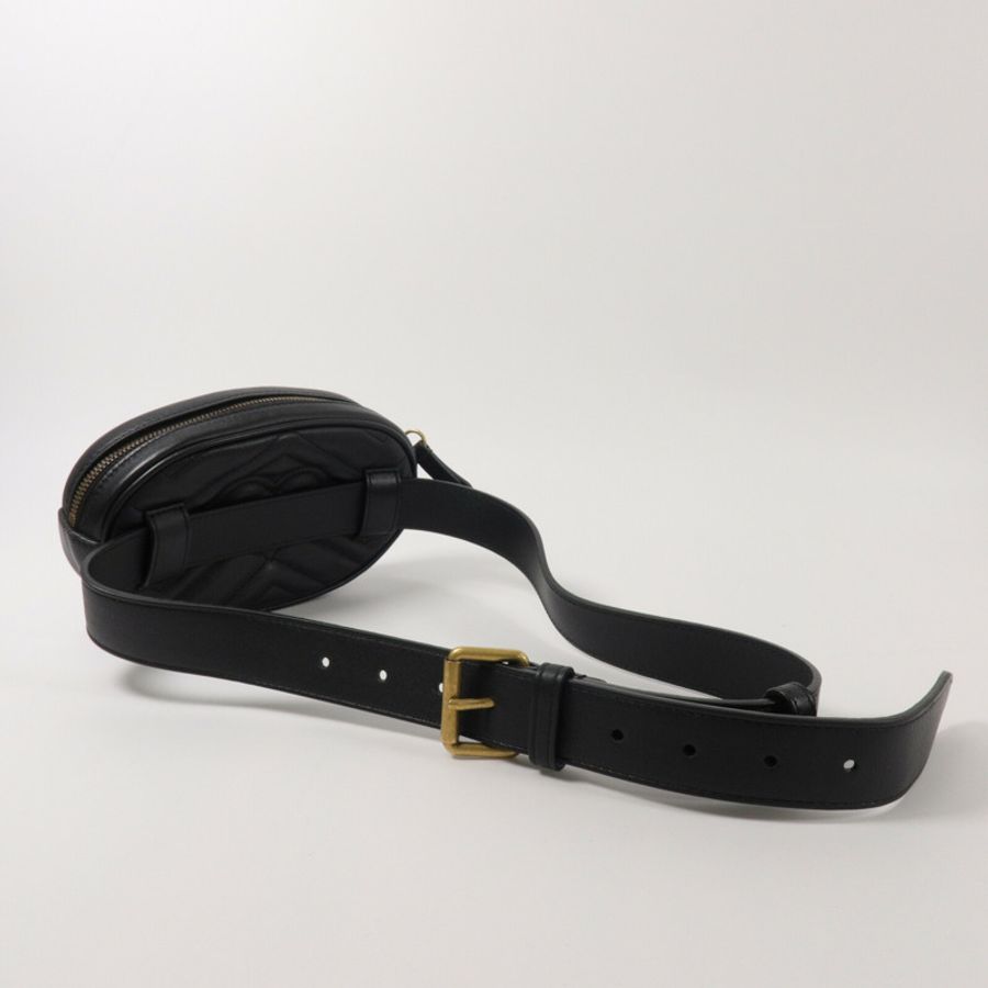 GUCCI 牛皮皮革GG Marmont Belt Bag腰包-9