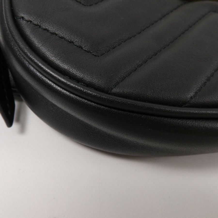 GUCCI 牛皮皮革GG Marmont Belt Bag腰包-10