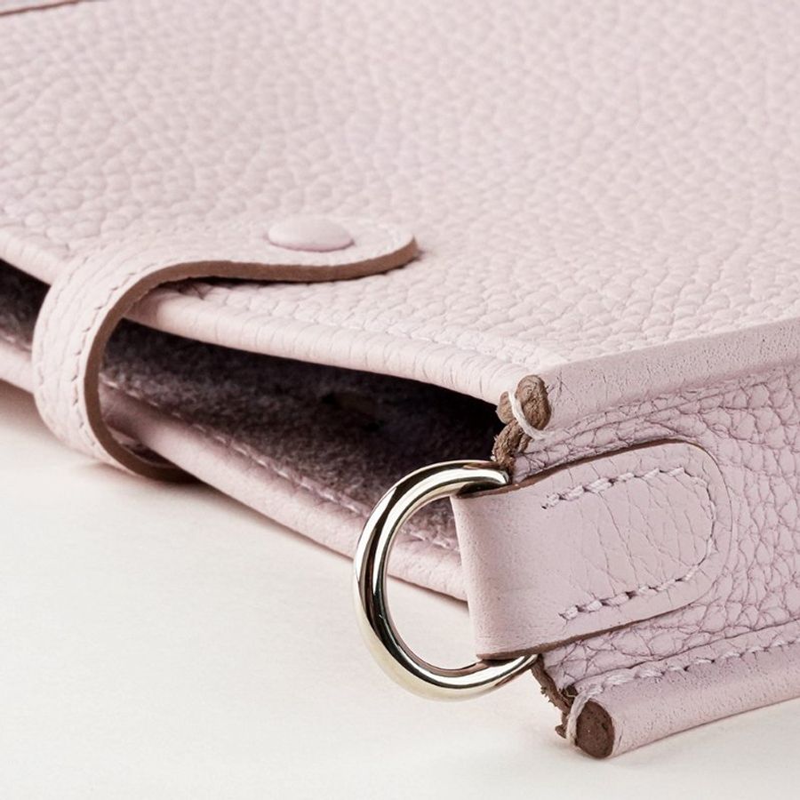 🖤 鑒定師的收藏 🖤 愛馬仕 依芙琳 16 夢幻淡紫銀釦 W刻 HERMÈS Evelyne TPM Mauve Mauve Pale【 夢幻紫調、輕奢日常感 】-3