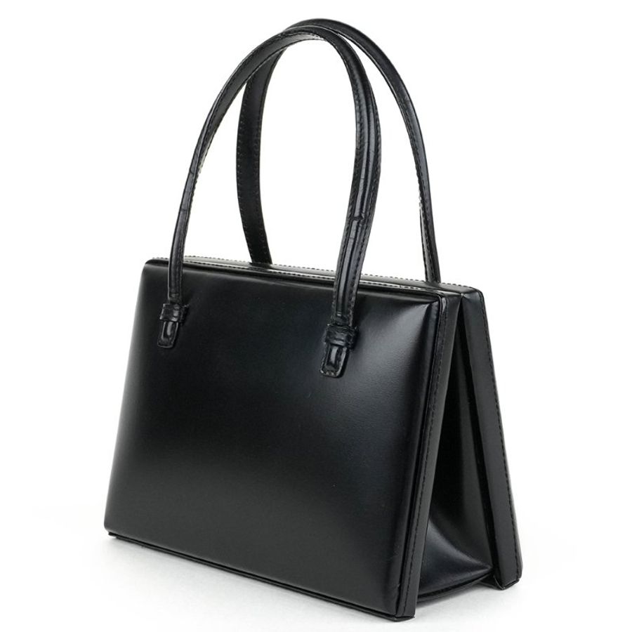 KÉSH 凱仕精品|LOEWE 博物館包 黑色小牛皮手提包|Mini Museo Tote Bag |黑色 Mini Tote 小方包-6