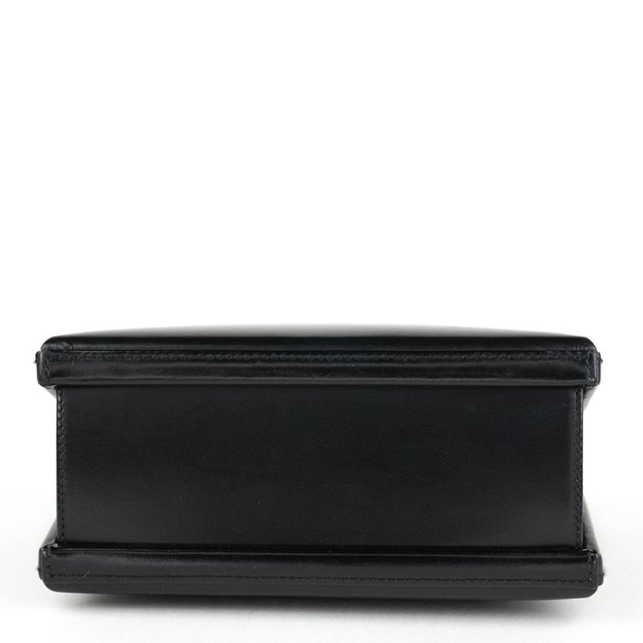 KÉSH 凱仕精品|LOEWE 博物館包 黑色小牛皮手提包|Mini Museo Tote Bag |黑色 Mini Tote 小方包-9
